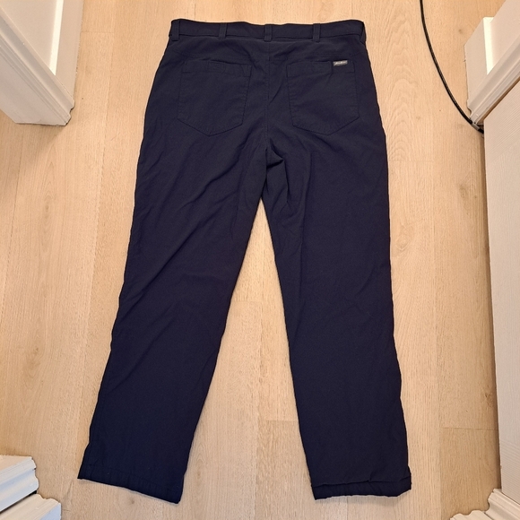 Eddie Bauer Navy Blue Fleece Lined Utility Outdoor Tech Straight Leg Pants 38×30 - Picture 3 of 11